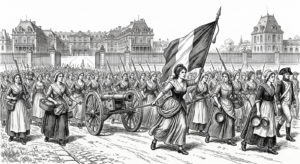 The French Revolution (1789–1799): How a Powerful Kingdom Destroyed Itself Women's March on Versailles during the French Revolution demanding bread and reform
