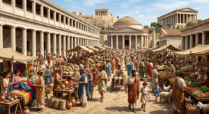 Why Was Socrates Executed? The Shocking True Story “Crowded marketplace in ancient Athens during Socrates’ time”