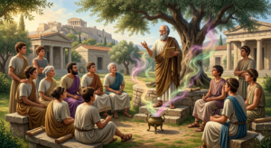 Why Was Socrates Executed? The Shocking True Story Socrates teaching and questioning young students outdoors