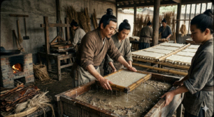 Cai Lun and the Invention of Paper: How One Man Changed Civilization Forever Cai Lun making paper in a Han Dynasty workshop