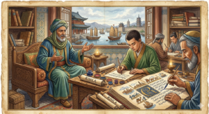 Ibn Battuta: The Man Who Traveled the Entire Medieval World Ibn Battuta narrating his journeys for the writing of the famous Rihla travel book