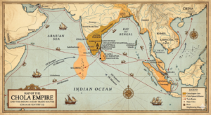 The History of the Chola Empire: How South India's Greatest Dynasty Ruled the Seas and Shaped a Civilization (850–1279 CE) "Map showing the extent of the Chola Empire across South India and the Indian Ocean"