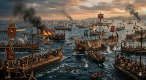 Cleopatra: The Powerful Queen Who Became Egypt’s Last Pharaoh and Changed History Forever The Battle of Actium that changed the fate of Egypt.