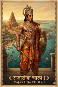 The History of the Chola Empire: How South India's Greatest Dynasty Ruled the Seas and Shaped a Civilization (850–1279 CE) "Illustration of Rajaraja Chola I, the ruler who expanded the Chola Empire"