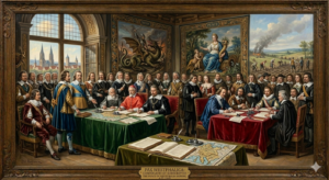 30 Years of Chaos: How the Thirty Years' War Reshaped Europe Delegates negotiating the Peace of Westphalia in 1648