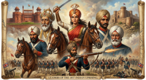 The Revolt of 1857: The Powerful Rebellion That Changed Indian History Key leaders of the Revolt of 1857 including Rani Lakshmibai and Tatya Tope.