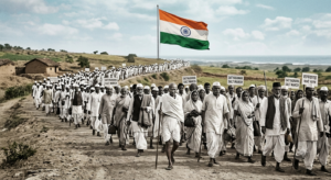 Nationalism in India - Mahatma Gandhi leading the Dandi Salt March