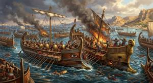 Battle of Artemisium fought alongside the Battle of Thermopylae