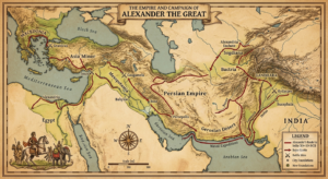 Alexander the Great's route and the connection between Greek and Indian Ancient Medicine