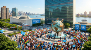 Symbol of peace and international cooperation after World War II.