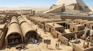 Construction of the Pyramids of Giza: How Ancient Egypt Built the World's Greatest Wonder Skilled Egyptian workers building the Great Pyramid of Giza