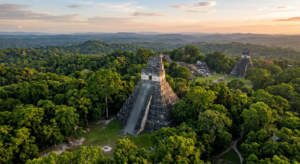 The Maya Civilization: Inside the Rise, Genius, and Mystery of an Ancient American Superpower Ancient Maya pyramid rising above the rainforest