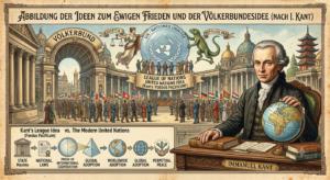 Immanuel Kant's idea of perpetual peace and international cooperation