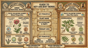 Medicinal herbs used in Greek and Indian Ancient Medicine