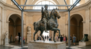 Equestrian statue of Marcus Aurelius on the Capitoline Hill