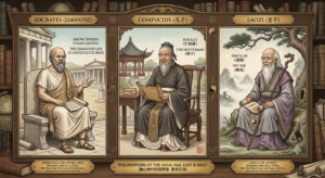 Confucius compared with Socrates and Laozi